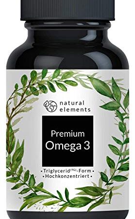 Premium Omega 3 Fischöl Kapseln - 3-fache Stärke: GoldenOmega® in Triglycerid-Form - Laborgeprüft, aufwendig aufgereinigt und aus nachhaltigem Fischfang