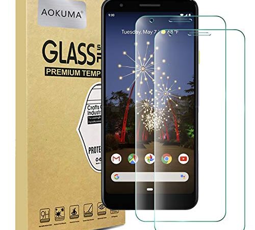 AOKUMA für Google Pixel 3a Panzerglasfolie, 【2 Stücke】Glas kompatibel mit Google Pixel 3a Schutzfolie, Premium Glasfolie mit 9H Härte, Anti Kratzer, Splitterfest Displayschutzfolien