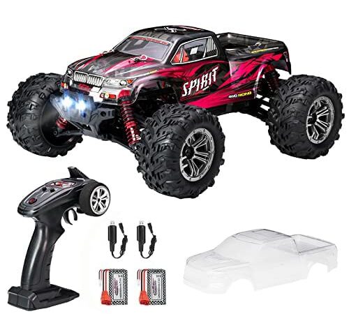 Ferngesteuertes Auto Erwachsene RC Offroad 4WD 45km/h 1/16 Monstertruck 2.4GHz All Terrain Wasserdicht Rennauto Geländewagen RC Crawler Spielzeug Geschenk für Kinder mit 2 Batterien