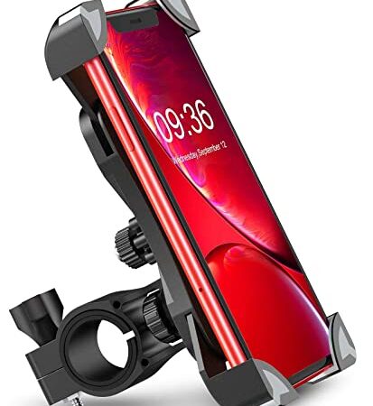 Glangeh Handyhalterung Fahrrad, Einstellbar Lenker Fahrrad Handyhalterung mit Silicone Pad, 360° Drehbar Anti-Shake handyhalterung Motorrad Kompatibel mit iPhone 13 Pro Max/12 Pro/11, Samsung und usw