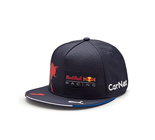 Red Bull Racing - Offizielle Formel 1 Merchandise Kollektion - Max Verstappen 2022 Team Flat Brim Teamkappe - Cap - Erwachsene - Dunkelblau - Einheitsgröße