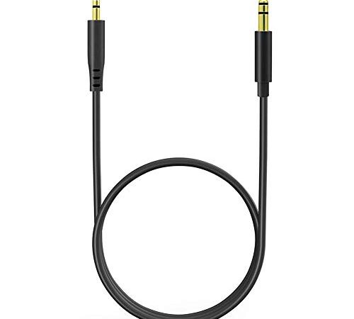 Aux Kabel für Bose QC25 QC35, Ersatzkabel kompatibel mit Bose 700 QuietComfort 25 35 OE2 OE2i Soundlink SoundTrue Kopfhörer, 1,2m Audio Verlängerungskabel für iOS & Android System (Schwarz)