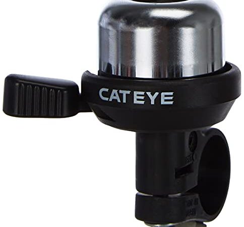 Cateye PB-1000 Wind-Bell Fahrradklingel, Silber/Schwarz, One Size