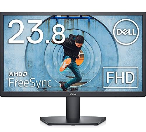 Dell Monitor, SE2422H, 23.8 Zoll, LED LCD, VA, 12ms, 75Hz, 250cd/m², VGA, HDMI, AMD FreeSync, 3Jahre DELL Austauschservice, Schwarz