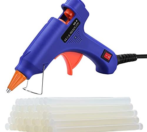 Mini Hot Glue Gun Heißklebepistole , Klebepistole mit 50 Heißklebesticks Klebesticks,Schmelzende Klebepistole Set für DIY Kleine Handwerk und schnelle Reparaturen in Haus & Büro