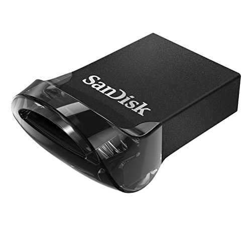 SanDisk Ultra Fit USB 3.1 Flash-Laufwerk 128 GB (Für Laptops, Spielkonsolen und Auto-Audiosysteme, Plug-and-Stay, 130 MB/s Lesen, SecureAcess Software) Schwarz