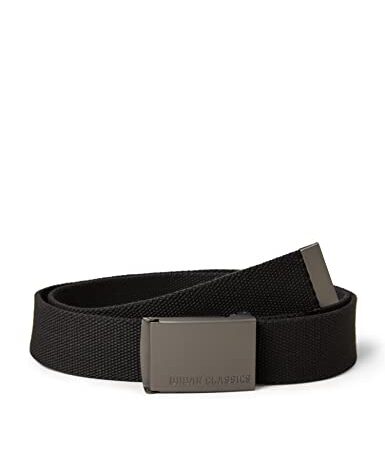 Urban Classics Unisex Canvas Belt G rtel, Schwarz, Einheitsgröße EU