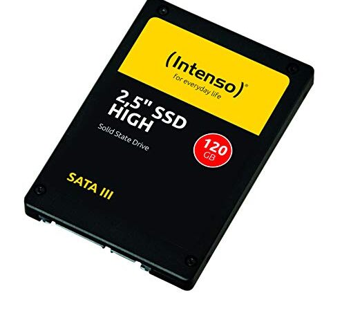 Intenso Interne 2,5" SSD SATA III High, 120 GB, 520 MB/Sekunden, Schwarz