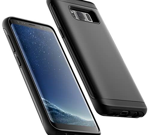 JETech Stoßfest Hülle für Samsung Galaxy S8 (Nicht für S8 Plus +), Zwei Layer Robust Schützend Handyhülle met Stoßdämpfung Schutzhülle (Schwarz)