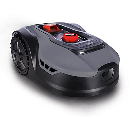 Scheppach Mähroboter RLM500W bis zu 500 qm² | 18cm Schnittbreite | 20-60 mm Schnitthöhe | Regensensor | WiFi & BT | App gesteuert | 35% Steigung | inkl. Station, 9 Messer, 100m Kabel & 130 Bodenhaken