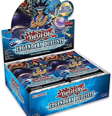 YuGiOh! Legendary Duelists: Duels from The Deep Booster Display | DEUTSCHE Ausgabe | NEU & OVP | Yu-Gi-Oh Karten | + Arkero-G 100 Small Soft Sleeves