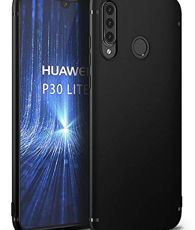 BENNALD Hülle für Huawei P30 Lite Hülle Soft Schutzhülle Case Cover - Premium TPU Tasche Handyhülle für Huawei P30 Lite (Schwarz,Black)