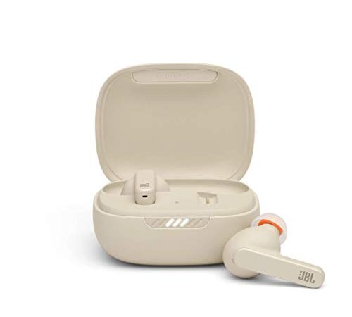 JBL Live Pro+ TWS – Kabellose In-Ear-Kopfhörer mit Noise Cancelling in Beige – Bis zu 28 Stunden Akkulaufzeit – Inkl. Ladebox