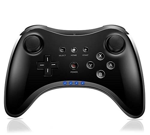 Game controller for Wii U Pro, PowerLead Wireless-Controller Gamepad-Arbeit für Nintendo Wii U Wiederaufla dbarer Controller Joystick Dual-Analog-Spiel (Upgrade-Version)