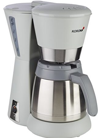 Korona 10226 Kaffeemaschine Stein-grau/grau-blau – Filter-Maschine, mit Thermoskanne, 8 Tassen, 800 Watt