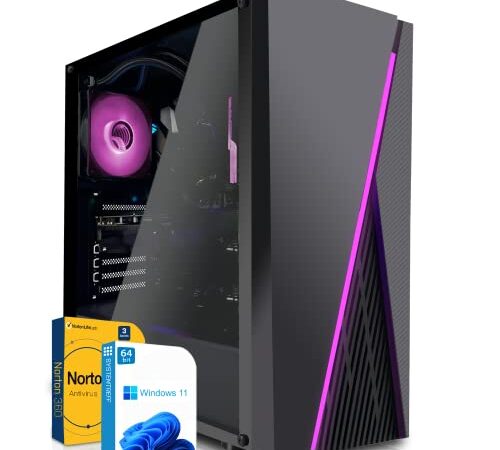 SYSTEMTREFF® Basic Gaming PC AMD Ryzen 5 3600 6x4.2GHz | Nvidia Geforce GTX 1650 4GB DX12 | 256GB M.2 NVMe + 1TB HDD | 16GB DDR4 RAM | Windows 11 | WLAN Desktop Computer Rechner für Gamer, Zocker