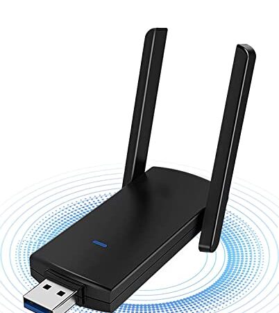 1300Mbps WLAN Stick USB 3.0 WLAN Adapter PC WiFi Dongle 2.4GHz/5.8GHz High Gain Dual Band 5dBi Antenna Wireless Network Adapter for Desktop, Laptop WinXP/7/8/10/vista/Linux