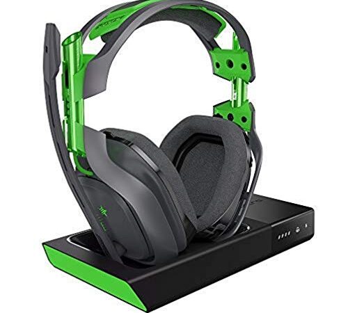 ASTRO Gaming A50 Headset (kabellos) + Basisstation mit Dolby 7.1 Surround Sound (kompatibel mit Xbox One, PC, Mac) grau/grün