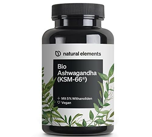 Bio-Ashwagandha - KSM-66® Premiumrohstoff (180 Kapseln mit überdurchschnittlicher Reichweite) - original indische Schlafbeere - natürlich, laborgeprüft, vegan, hochdosiert & in Deutschland produziert