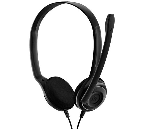 EPOS PC 8 USB-On-Ear-Stereo Headset PC, Kopfhörer mit Kabel, Inline-Lautstärke, Stummschaltung & Mikrofon-Rauschunterdrückung, Hochwertig, für Laptop, PC, Mac - Online-Anrufe & -Unterricht