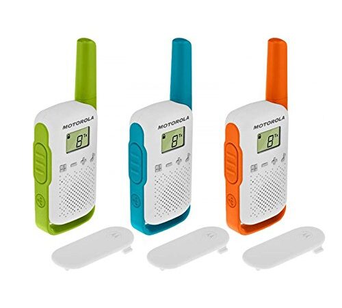 Motorola Talkabout T42 Triple PMR-Funkgeräte (3er Set, PMR446, 16 Kanäle, Reichweite 4 km)