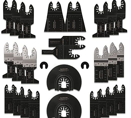 Multitool Sägeblätter, 28 tlg Sägeblätter Kit Oszillierwerkzeug Zubehör Oszillierendes Sägeblatt Set Multifunktionswerkzeug Zubehör für Fein Multimaster, Dremel, Bosch, Makita, Dewalt