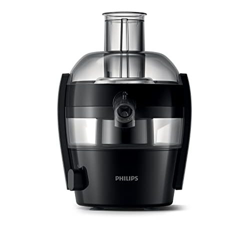 Philips Entsafter – 500W, 1.5L, NutriU-Rezepte-App, QuickClean (HR1832/00), 400 Watt, ‎1 Liter, 2.33 x 23.3 x 4.2 cm, Schwarz