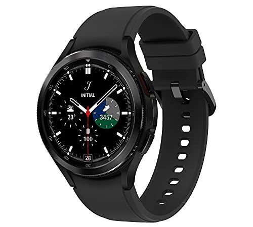 Samsung Galaxy Watch4 Classic, Runde Bluetooth Smartwatch, Wear OS, drehbare Lünette, Fitnessuhr, Fitness-Tracker, 46 mm, Black inkl. 36 Monate Herstellergarantie [Exkl. bei Amazon]