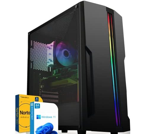 SYSTEMTREFF® Basic Gaming PC AMD Ryzen 5 3600 6x4.2GHz | Nvidia Geforce GTX 1660Ti 6GB DX12 | 512GB M.2 NVMe | 16GB DDR4 RAM | Windows 11 | WLAN Desktop Computer Rechner für Gamer, Zocker & Streamer