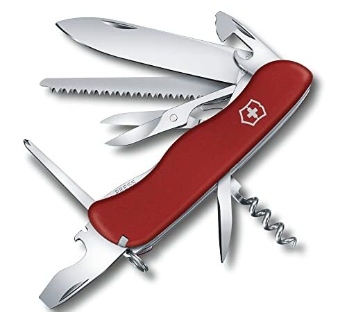 Victorinox Taschenmesser Outrider (14 Funktionen, Klinge, gross, Dosenöffner, Feststellklinge), rot