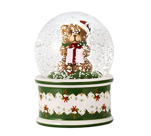 Villeroy & Boch - Christmas Toys, Schneekugel klein, Bär, 6,5 x 6,5 x 9cm, Porzellan/Glas, Mehrfarbig 14-8327-6695