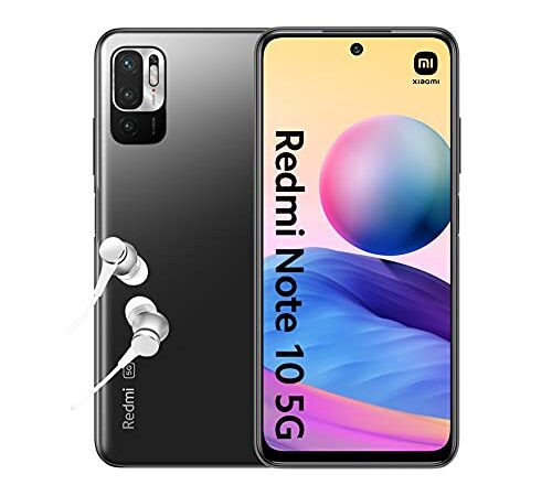 Xiaomi Redmi Note 10 5G Smartphone + Kopfhörer (16,51cm (6,5") FHD+ Display, 64GB Speicher, 4GB RAM, 48MP Triple-Rückkamera, 8MP Frontkamera, Dual SIM, Android 11) Grau - [Exklusiv bei Amazon]