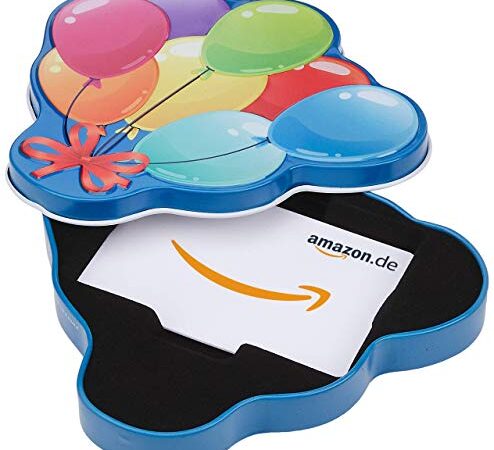 Amazon.de Geschenkkarte in Geschenkbox (Geburtstagsballons)