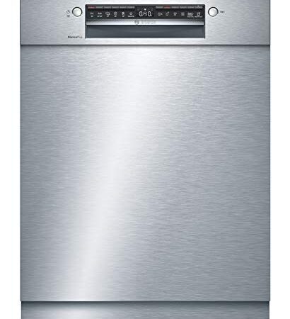 Bosch Hausgeräte SMU4HCS48E Serie 4 Smarter Geschirrspüler Unterbau, 60 cm breit, Besteckschublade, Made in Germany, Silence Programm besonders leise, Extra Trocknen auf Knopfdruck, Edelstahl