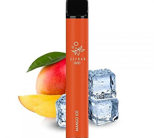 ELFBAR 600 ALLE SORTEN Nikotinfrei e-Zigarette bis zu 600 Züge Original ELFBAR® e-Shisha Vape 360mAh (Mango Ice)