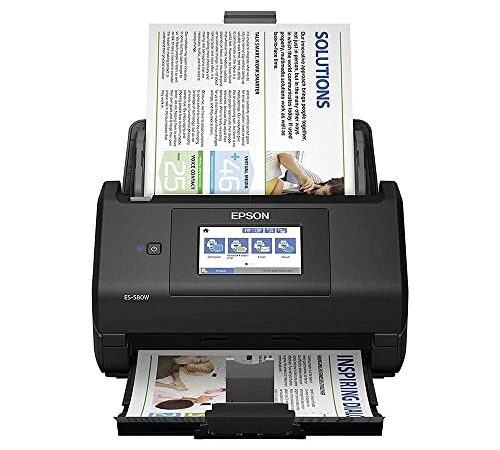 Epson WorkForce ES-580W Scanner, Dokumentenscanner (scannt ohne PC, 35 Seiten bzw. 70 Bildern pro Minute, bis DIN A4, beidseitiger Scan in einem Durchgang, automatische Ausrichtung)