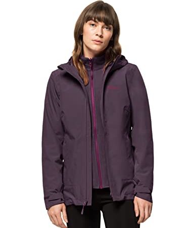 Jack Wolfskin Damen Moonrise 3in1 Jkt W Jacket, Grapevine, S EU