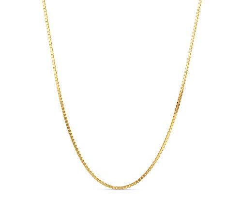 Miore Kette Damen Venezianer Halskette Gelbgold 9 Karat / 375 Gold, Länge 45 cm Schmuck