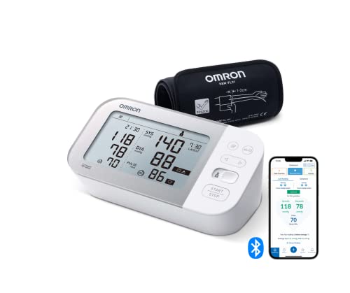 OMRON X7 Smart Automatisches Blutdruckmessgerät Oberarm mit AFib-Erkennung, klinisch validiert, auch für Diabetiker und Schwangere