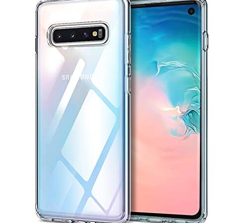 Whew Crystal Clear Hülle für Samsung Galaxy S10, Transparent Vergilbungsfrei Ultra Dünn Handyhülle Soft TPU Silikon Case Kratzfest Stoßfestigkeit Durchsichtig Schutzhülle Slim Cover