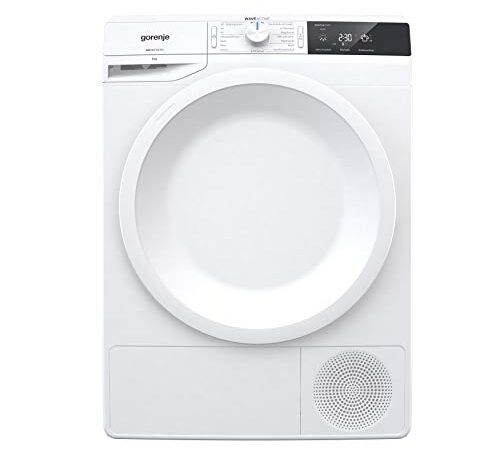 Gorenje DNE 8B Kondensations-Wäschetrockner, 8 kg, LED Display, Made in EU, 16 Programme, Nature Dry, Sportprogramm, Startvorwahl, weiß