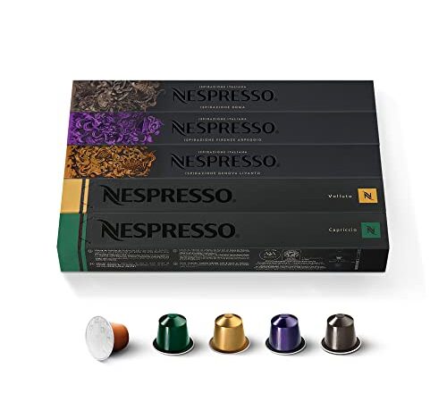 NESPRESSO ORIGINAL, Auswahl an Espresso Kaffee, helle bis dunklere Röstungen, 50 Kaffeekapseln…