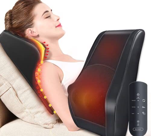 OMASSA Massagegerät Nackenmassagegerät mit Wärme, Shiatsu Massagegerät Rückenmassagegerät mit 3D Massageköpfen, Muskelschmerzlinderung für Nacken, Rücken, Schulter, Geschenke