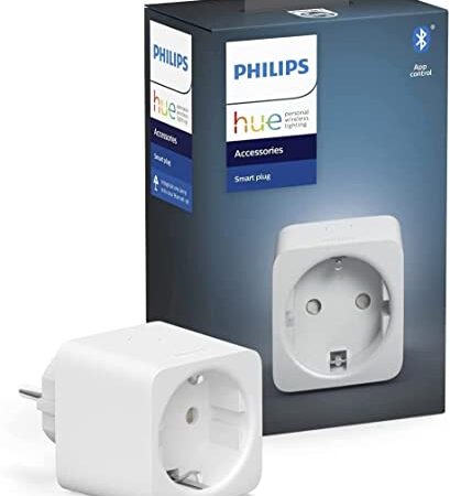 Philips Hue Smart Plug weiß, smarte Steckdose, kompatibel mit Amazon Alexa (Echo, Echo Dot)