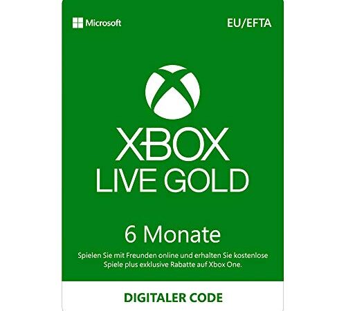 Xbox Live Gold Mitgliedschaft | 6 Monate | Xbox Live Download Code redeemable ONLY in Germany