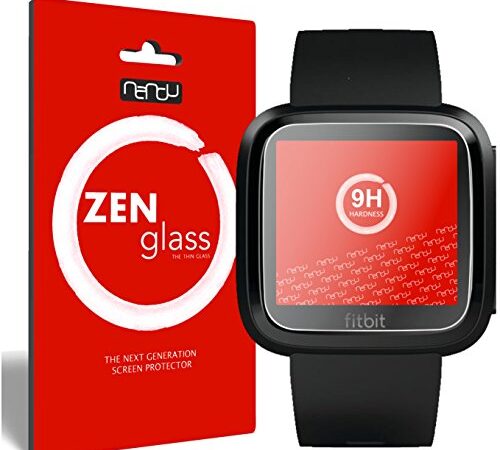 ZenGlass Flexible Glas-Folie kompatibel mit Fitbit Versa Schutzfolie I Display-Schutzfolie 9H I (Kleiner Als Das Gewölbte Display)