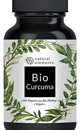 Bio Curcuma - 240 Kapseln - 4542mg Bio Kurkuma + Bio schwarzer Pfeffer pro Tagesdosis - Mit Curcumin & Piperin - Hochdosiert, vegan und in Deutschland produziert