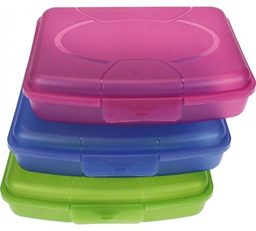 HAC24 3er Set Brotdose Brotbüchse Butterbrotdose Brotzeitbox Lunchbox Vesperdose Kinder