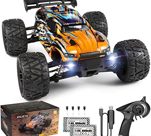 HAIBOXING Ferngesteuertes Auto 4WD RC Auto 1/18 36 km/h All Terrains Offroad Elektro Fahrzeug 2,4 GHz Offroad Monstertruck Buggy mit 2 wiederaufladbaren Batterien für Kinder und Erwachsene