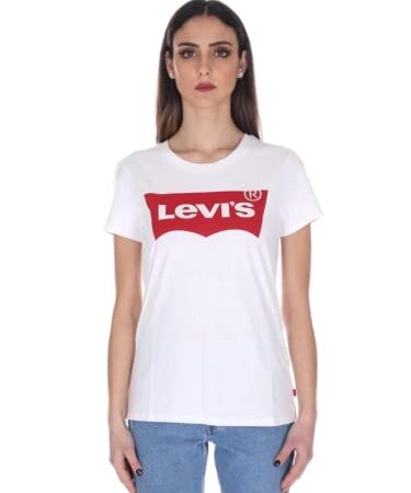 Levi's Damen T-Shirt, The Perfect Tee, Weiß (Batwing White Graphic 53), Gr. L